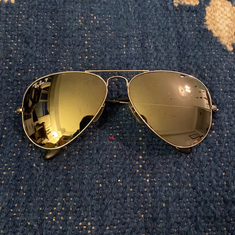 Polarized Silver Aviator Ray Bans